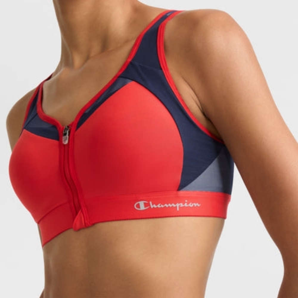 Champion Motion Control Zip Sports Bra - M